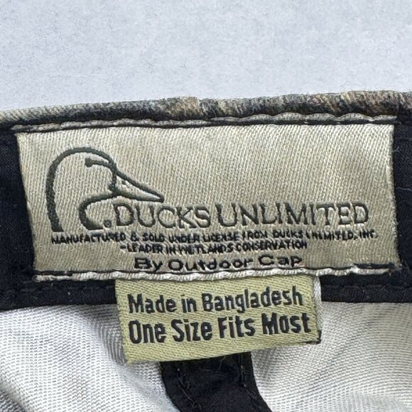 Ducks Unlimited Camouflage Hat Adjustable Strap Embroidered Logo DU Leader OS - Picture 10 of 10
